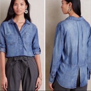 💚Cloth & Stone blue chambray denim shirt